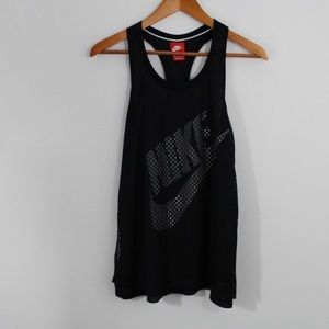 Nike (Just Do It) Mesh Black Tank Top